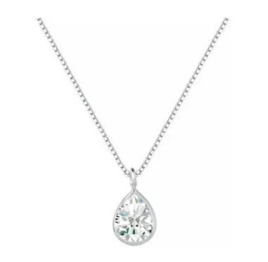 Choker Necklace Point of Light Drop 45 cm Pure 925 Silver