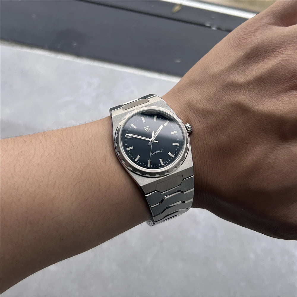 PAGANI DESIGN Men's Quartz Watches Ultra-Thin 7mm Series 222 Sapphire Stainless Steel Waterproof Watches for Man PDYS020