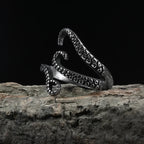 Octopus Feeler Rings Stainless Steel Adjustable Rings for Womens Mens Personality Ring Punk Vintage Rock Party Couple Jewelry