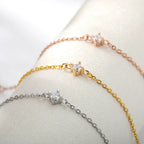 Single Zircon Circle Bead Bracelets For Women Stainless Steel Bracelet Summer Jewelry Couple Friends Accessories Gift 2023