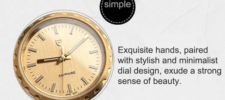 PAGANI DESIGN Men's Quartz Watches Ultra-Thin 7mm Series 222 Sapphire Stainless Steel Waterproof Watches for Man PDYS020
