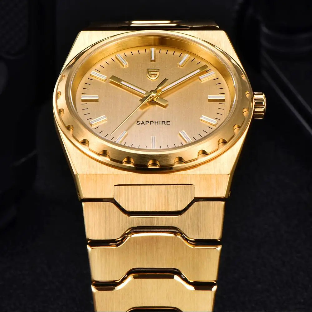 PAGANI DESIGN Men's Quartz Watches Ultra-Thin 7mm Series 222 Sapphire Stainless Steel Waterproof Watches for Man PDYS020