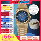 PAGANI DESIGN Men's Quartz Watches Ultra-Thin 7mm Series 222 Sapphire Stainless Steel Waterproof Watches for Man PDYS020