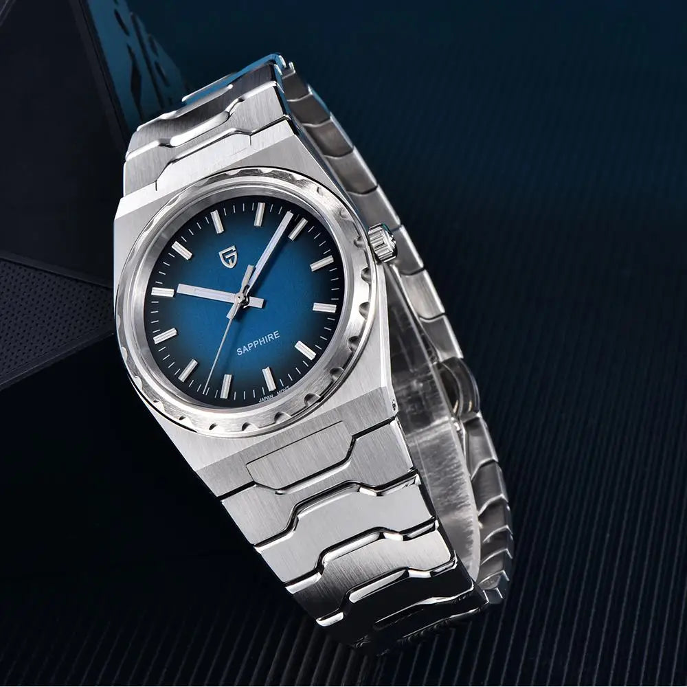 PAGANI DESIGN Men's Quartz Watches Ultra-Thin 7mm Series 222 Sapphire Stainless Steel Waterproof Watches for Man PDYS020