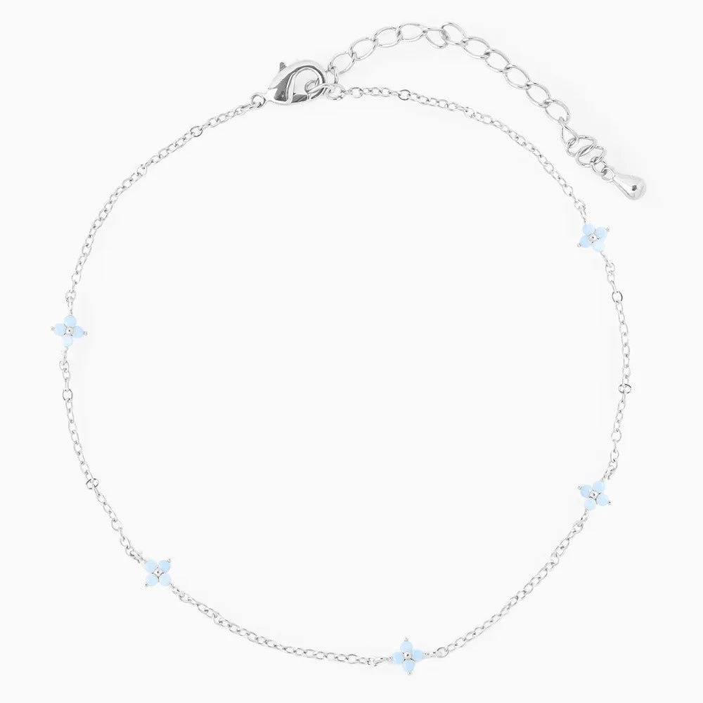 2025 New Crystal Flower Stainless Steel Bracelet Women Fashion Personality Korean Bracelet Jewelry Accessories Anniversary Gift