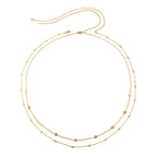 Waterproof Waist Chains for Women 14K Gold Plated STAINLESS STEEL Layered Cuban Pearl Satellite Beads Belly Belt Body Jewelry