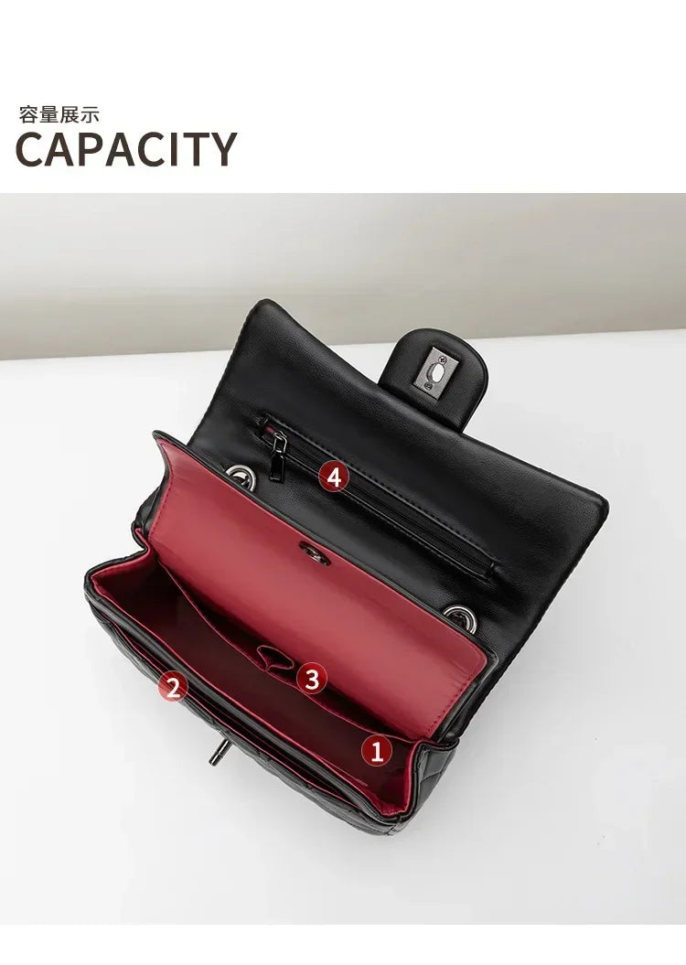 Paris Fashion Casual Travel Crossbody Bag Elegant Design Women's Chain Strap Shoulder Bag High Quality Women's Handbag