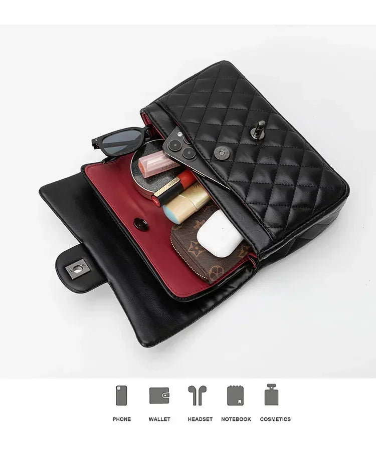 Paris Fashion Casual Travel Crossbody Bag Elegant Design Women's Chain Strap Shoulder Bag High Quality Women's Handbag