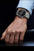 POEDAGAR Stainless Steel Men Quartz Wristwatch Waterproof Luxury Brand Fashion Sport Luminous Mens Watches Calendar Gifts Clocks