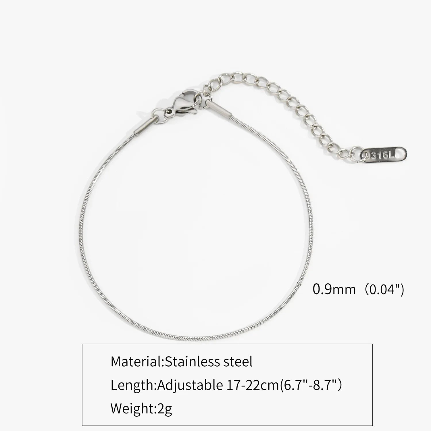 Thin Stainless Steel Snake Chain Bracelet Simple Gold Color Titanium Steel Women Bracelet Fashion Jewelry Trendy Accessories