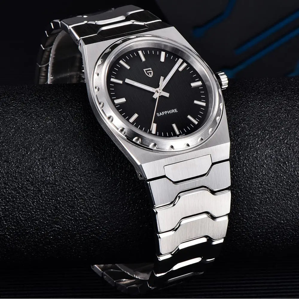 PAGANI DESIGN Men's Quartz Watches Ultra-Thin 7mm Series 222 Sapphire Stainless Steel Waterproof Watches for Man PDYS020