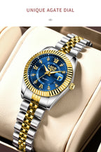 LIGE Fashion Woman Watch Stainless Steel Waterproof Auto Date Elegant Ladies Wristwatch Luxury Original Quartz Watch for Women