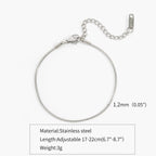 Thin Stainless Steel Snake Chain Bracelet Simple Gold Color Titanium Steel Women Bracelet Fashion Jewelry Trendy Accessories