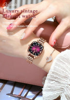 POEDAGAR High Quality Luxury Women Watch Stainless Steel Square Waterproof Quartz Ladies Wristwatches Dress Elegant Femme Clocks