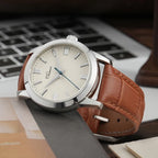 Chameri GS04 Quartz Watch VH31 Sweep Second Movement Couple Watches Sapphire Crystal Waterproof 100m Stainless Steel Wristwatch
