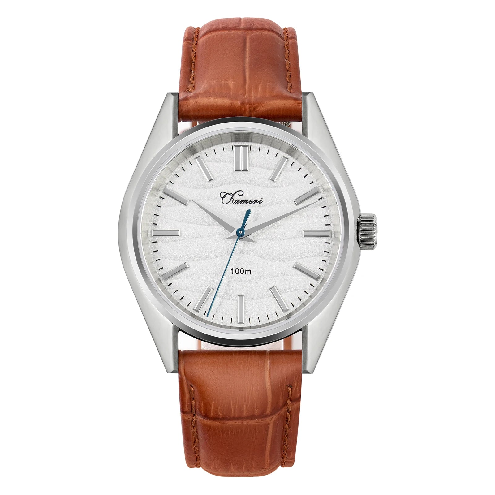 Chameri GS04 Quartz Watch VH31 Sweep Second Movement Couple Watches Sapphire Crystal Waterproof 100m Stainless Steel Wristwatch
