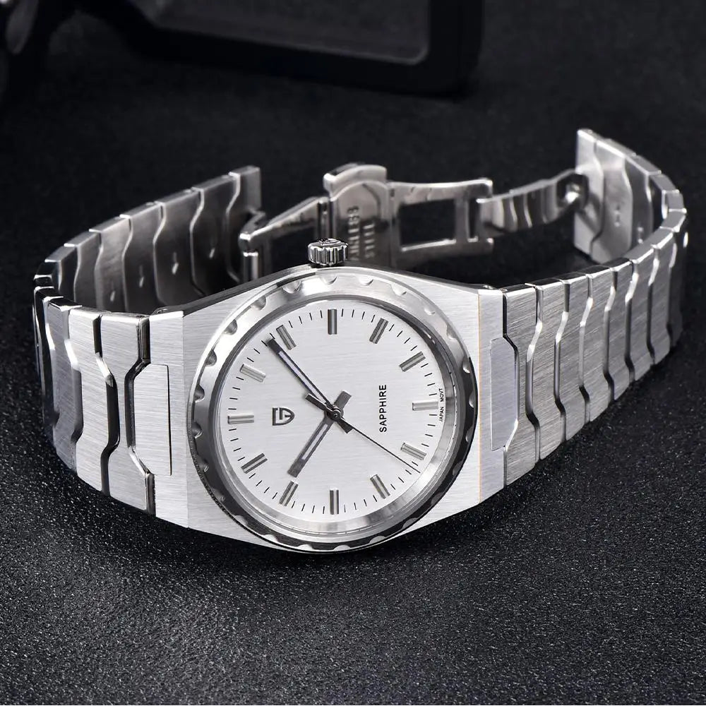 PAGANI DESIGN Men's Quartz Watches Ultra-Thin 7mm Series 222 Sapphire Stainless Steel Waterproof Watches for Man PDYS020