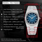 PAGANI DESIGN Men's Quartz Watches Ultra-Thin 7mm Series 222 Sapphire Stainless Steel Waterproof Watches for Man PDYS020
