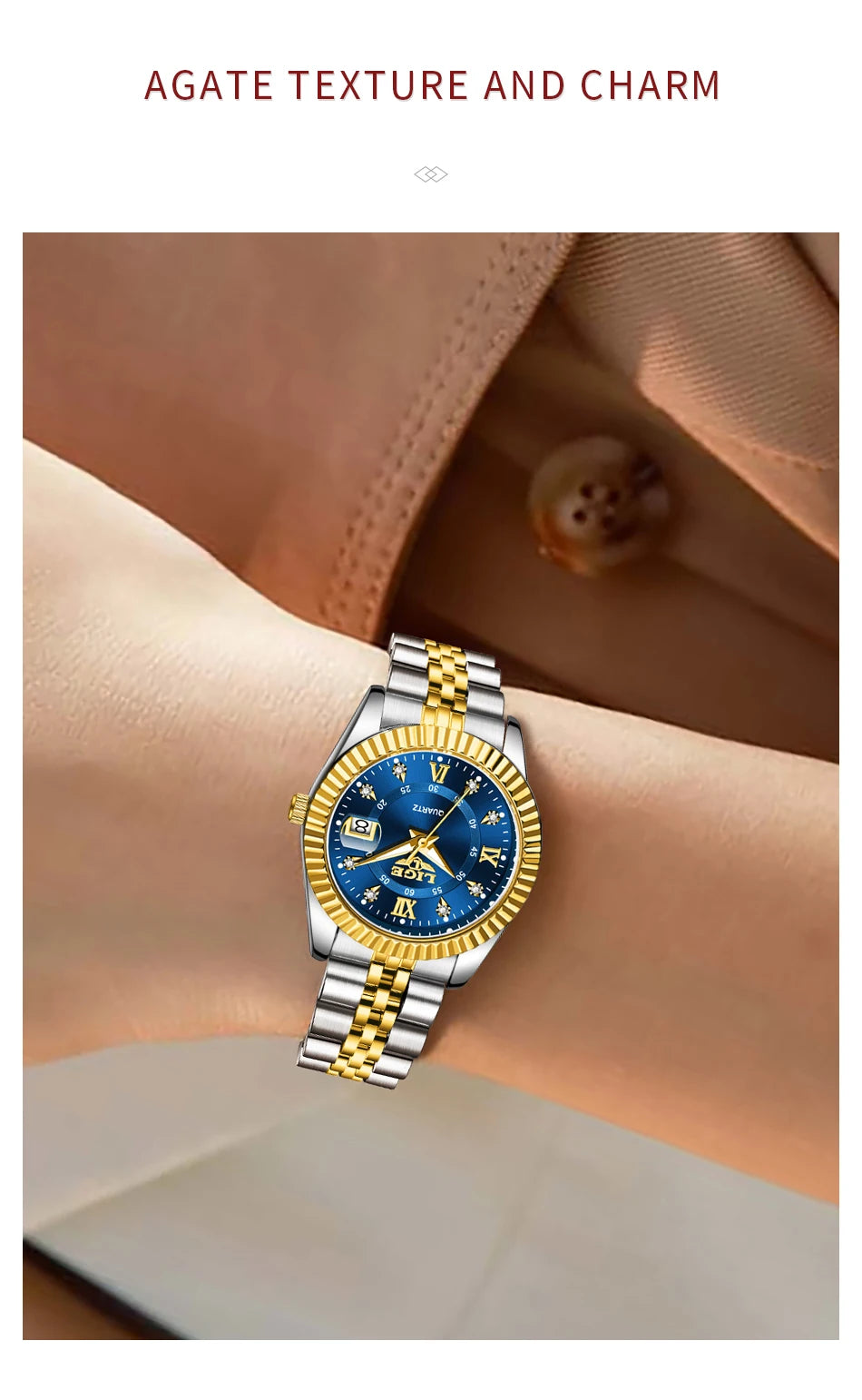 LIGE Fashion Woman Watch Stainless Steel Waterproof Auto Date Elegant Ladies Wristwatch Luxury Original Quartz Watch for Women