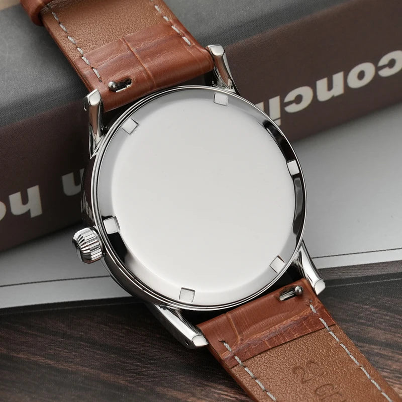 Chameri GS04 Quartz Watch VH31 Sweep Second Movement Couple Watches Sapphire Crystal Waterproof 100m Stainless Steel Wristwatch