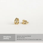 Gold Hoop Earrings for Women,14K Gold Plated Diamond Huggie Hoop Earrings for Women Wedding Gift For Woman Christmas Gift