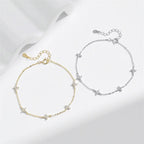 2025 New Crystal Flower Stainless Steel Bracelet Women Fashion Personality Korean Bracelet Jewelry Accessories Anniversary Gift