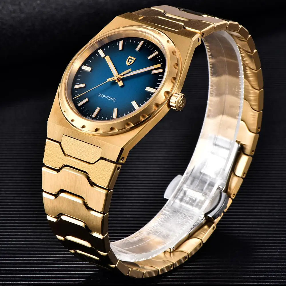 PAGANI DESIGN Men's Quartz Watches Ultra-Thin 7mm Series 222 Sapphire Stainless Steel Waterproof Watches for Man PDYS020