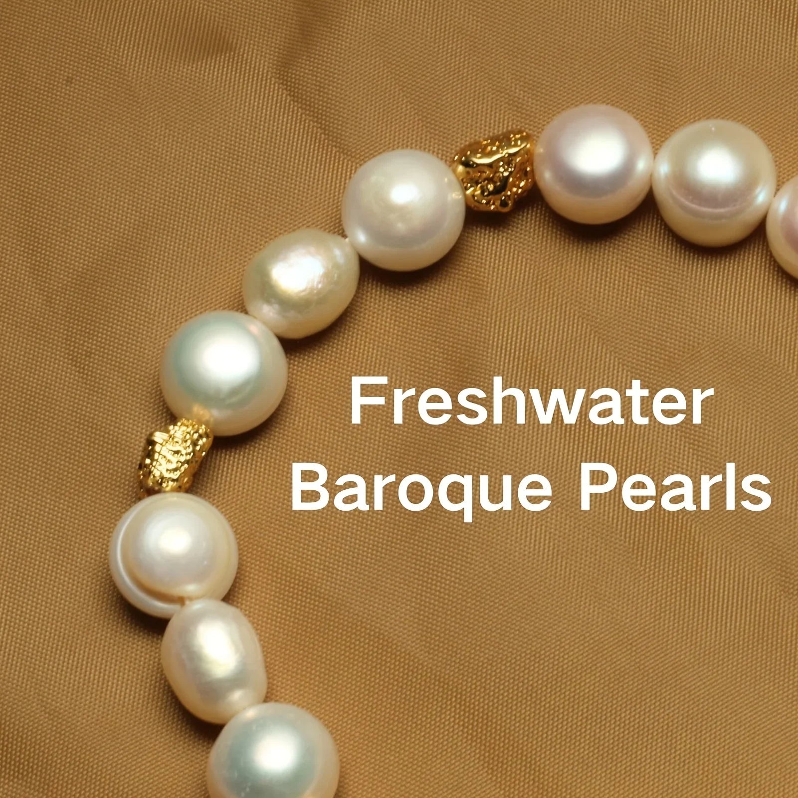 YWYC 8-9mm Baroque Natural Freshwater Pearl Bracelets Geometric Pattern Buckle Women's Hand Bracelet Jewelry Gift Wholesale