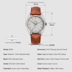 Chameri GS04 Quartz Watch VH31 Sweep Second Movement Couple Watches Sapphire Crystal Waterproof 100m Stainless Steel Wristwatch