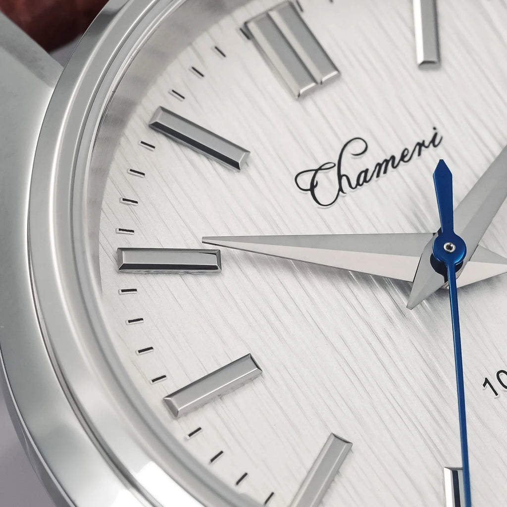 Chameri GS04 Quartz Watch VH31 Sweep Second Movement Couple Watches Sapphire Crystal Waterproof 100m Stainless Steel Wristwatch