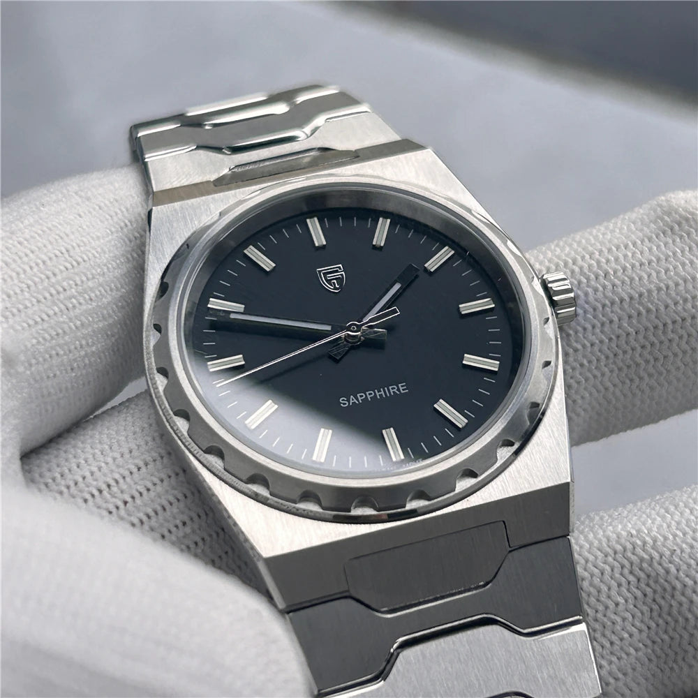 PAGANI DESIGN Men's Quartz Watches Ultra-Thin 7mm Series 222 Sapphire Stainless Steel Waterproof Watches for Man PDYS020