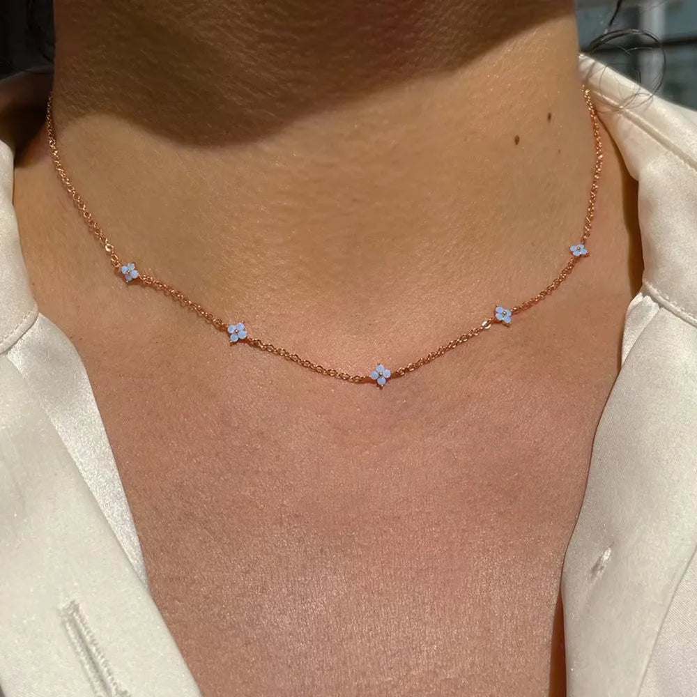18k Gold Plated Cz Four-leaf Flower Bracelet for Women Girl Dainty Adjustable Link Chain Bracelets Charm Luxury Trend Jewelry