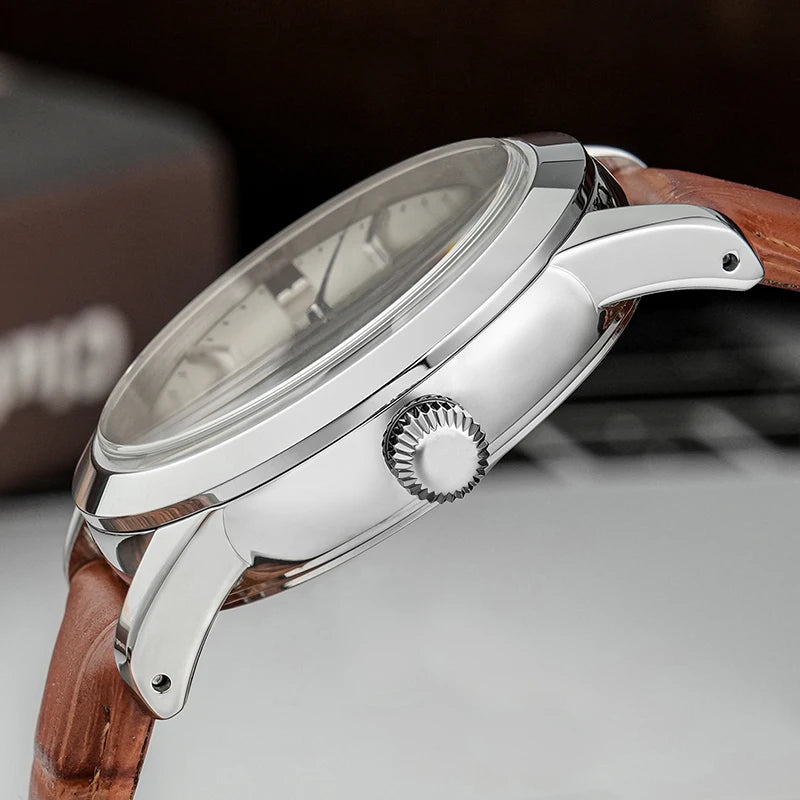 Chameri GS04 Quartz Watch VH31 Sweep Second Movement Couple Watches Sapphire Crystal Waterproof 100m Stainless Steel Wristwatch
