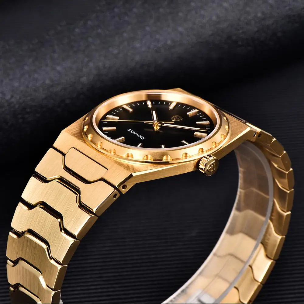 PAGANI DESIGN Men's Quartz Watches Ultra-Thin 7mm Series 222 Sapphire Stainless Steel Waterproof Watches for Man PDYS020