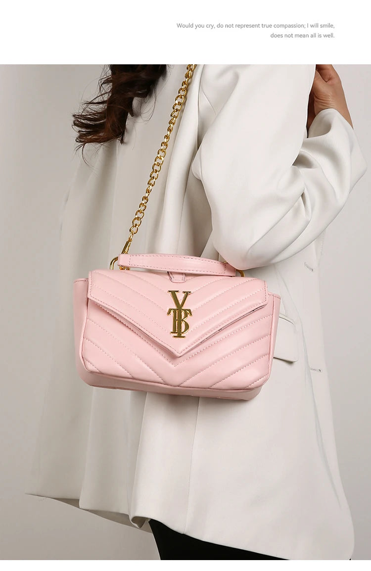 Classic Elegant Leather Crossbody Bag for Women Luxury Brand Famous Designer Handbag Popular Shoulder Bag Ladies Tote Modern
