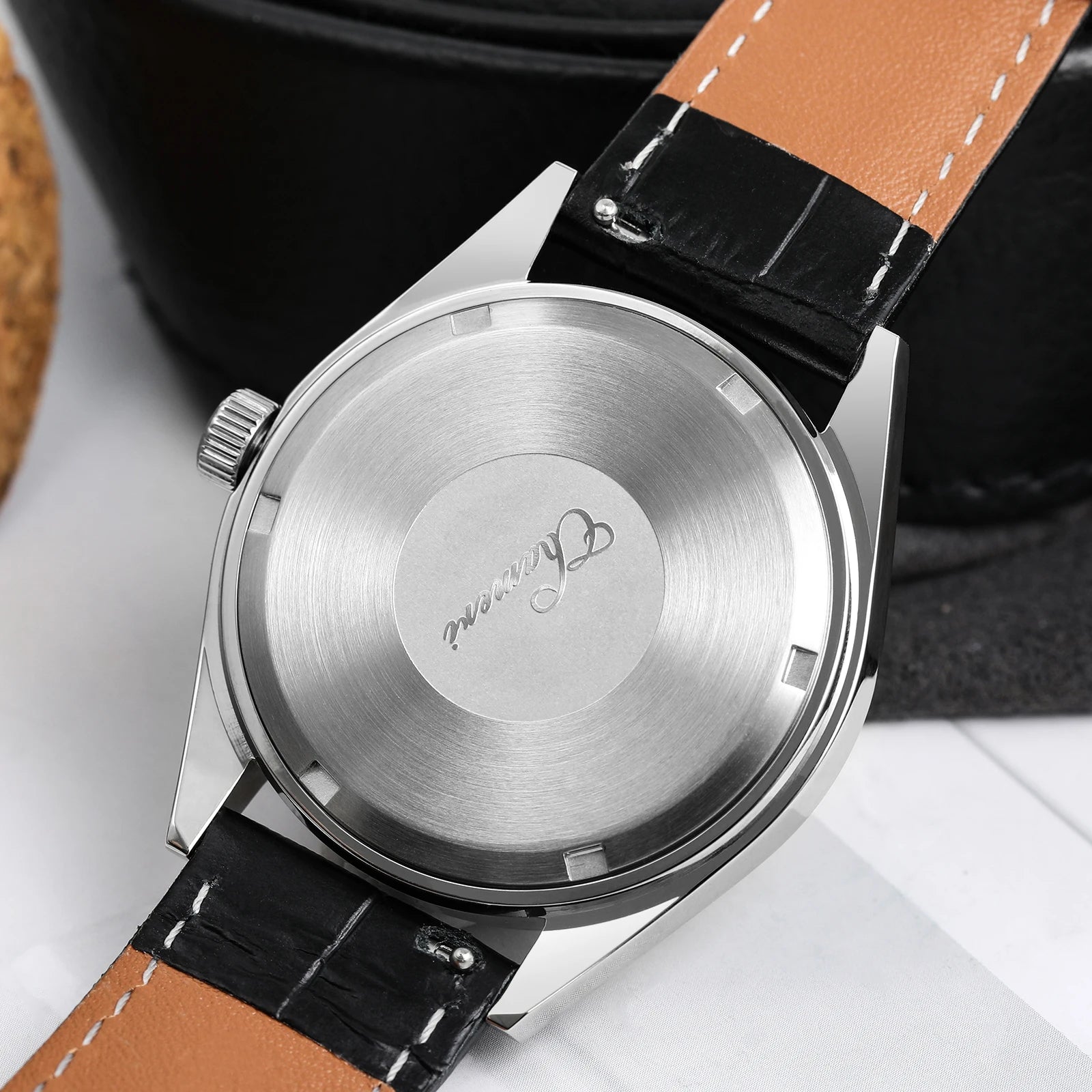 Chameri GS04 Quartz Watch VH31 Sweep Second Movement Couple Watches Sapphire Crystal Waterproof 100m Stainless Steel Wristwatch