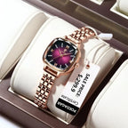 POEDAGAR High Quality Luxury Women Watch Stainless Steel Square Waterproof Quartz Ladies Wristwatches Dress Elegant Femme Clocks