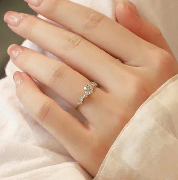 Joias - Elegant Zircon Ring Luxury Jewelry Women's Summer PartyLuxuosas