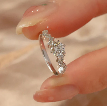 Joias - Elegant Zircon Ring Luxury Jewelry Women's Summer PartyLuxuosas