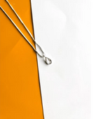 Choker Necklace Point of Light Drop 45 cm Pure 925 Silver